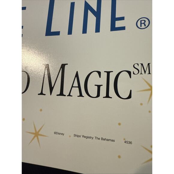 Vintage Disney Cruise Line Travel Poster Captain Mickey Mouse on Ship 36" x 24" - Picture 3 of 8